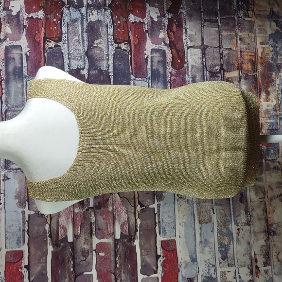 Suzelle Gold Lurex Sweater Knit Tank - Picture 4 of 6